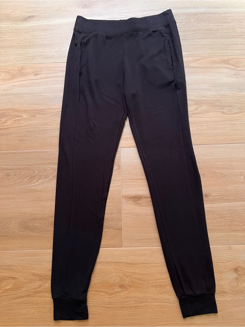 Bleusalt Black Jogger Pants Women's Size 1 Small Buttery Soft Lounge Made USA